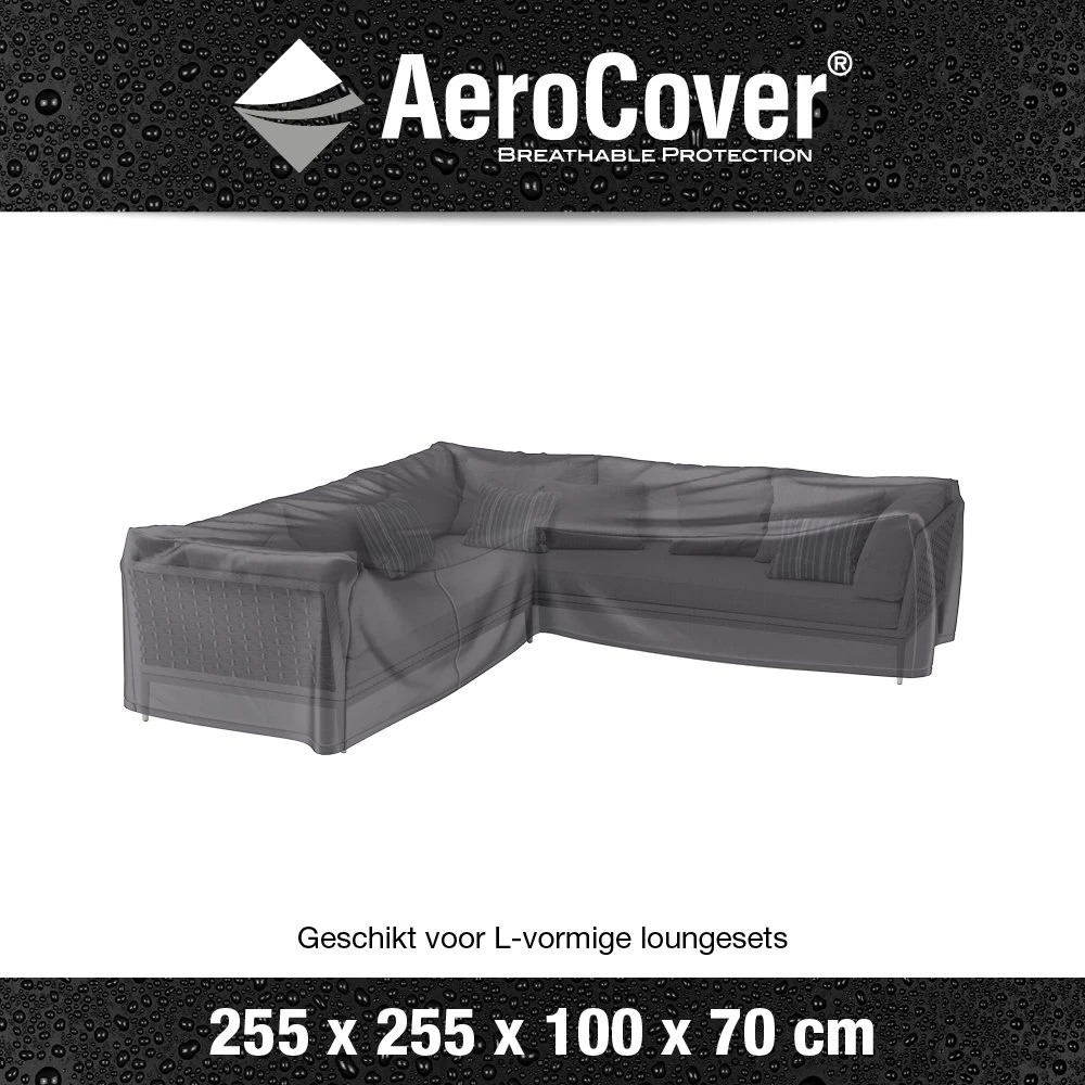 AeroCover Loungesethoes Hoekset 255 X 255 X 70 Cm - Afbeelding 3