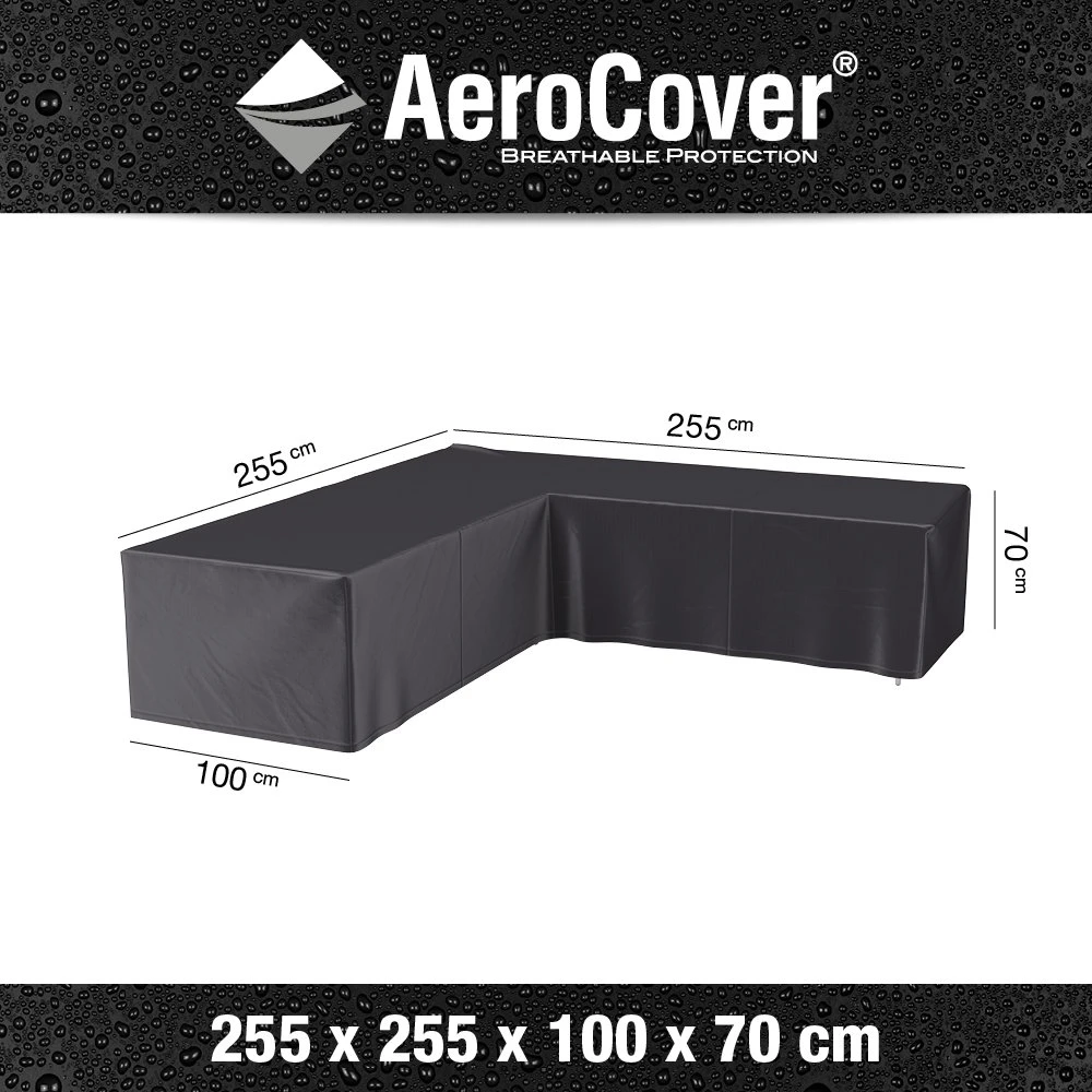 AeroCover Loungesethoes Hoekset 255 X 255 X 70 Cm - Afbeelding 4