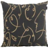 Hartman Faces Black Sierkussen 50x50x16