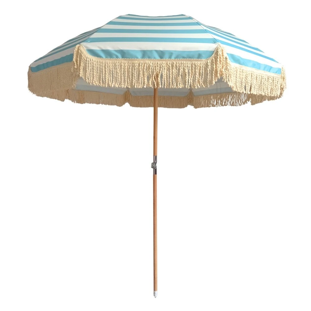 Middenstokparasol IBIZA Stripes Blue/white - Ø 180 X 200 Cm